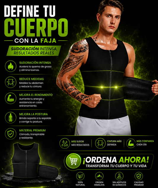 Chaleco Sauna Reductor Hombre Faja