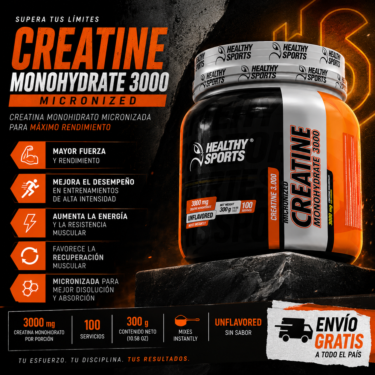 CREATINA HEALTHY SPORTS 300 gr