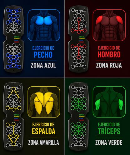 Fortalece tu cuerpo desde casa con el Tablero de Flexiones Portátil 14 en 1.